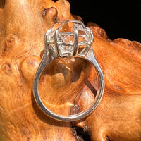 Herkimer Diamond Ring Sterling Silver Size 6.75 #5098-Moldavite Life
