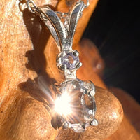 Herkimer Diamond & Tanzanite Necklace Sterling Silver-Moldavite Life