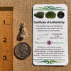 Herkimer Diamond "key" & Moldavite Pendant Sterling #8033-Moldavite Life