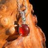 Hessonite Garnet & Moldavite Necklace Sterling Silver #7703-Moldavite Life