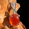 Hessonite Garnet & Moldavite Necklace Sterling Silver #7705-Moldavite Life