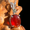 Hessonite Garnet & Moldavite Necklace Sterling Silver #7706-Moldavite Life