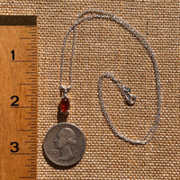 Hessonite Garnet Necklace Sterling Silver #7768-Moldavite Life