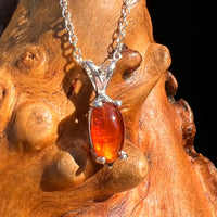 Hessonite Garnet Necklace Sterling Silver #7768-Moldavite Life