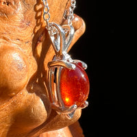 Hessonite Garnet Necklace Sterling Silver #7769-Moldavite Life