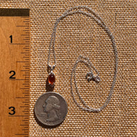 Hessonite Garnet Necklace Sterling Silver #7769-Moldavite Life