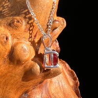 Hessonite Garnet Necklace Sterling Silver #7770-Moldavite Life