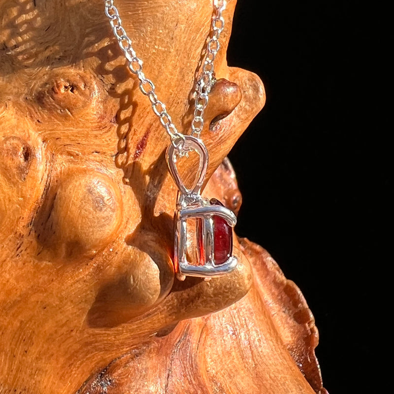 Hessonite Garnet Necklace Sterling Silver #7770-Moldavite Life