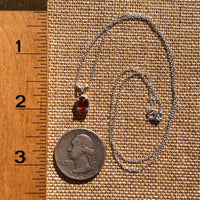 Hessonite Garnet Necklace Sterling Silver #7771-Moldavite Life