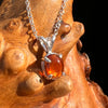 Hessonite Garnet Necklace Sterling Silver #7771-Moldavite Life