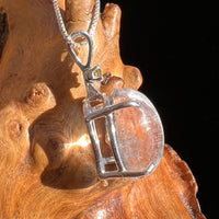Hollandite Quartz & Moldavite Necklace Sterling Silver #3451-Moldavite Life