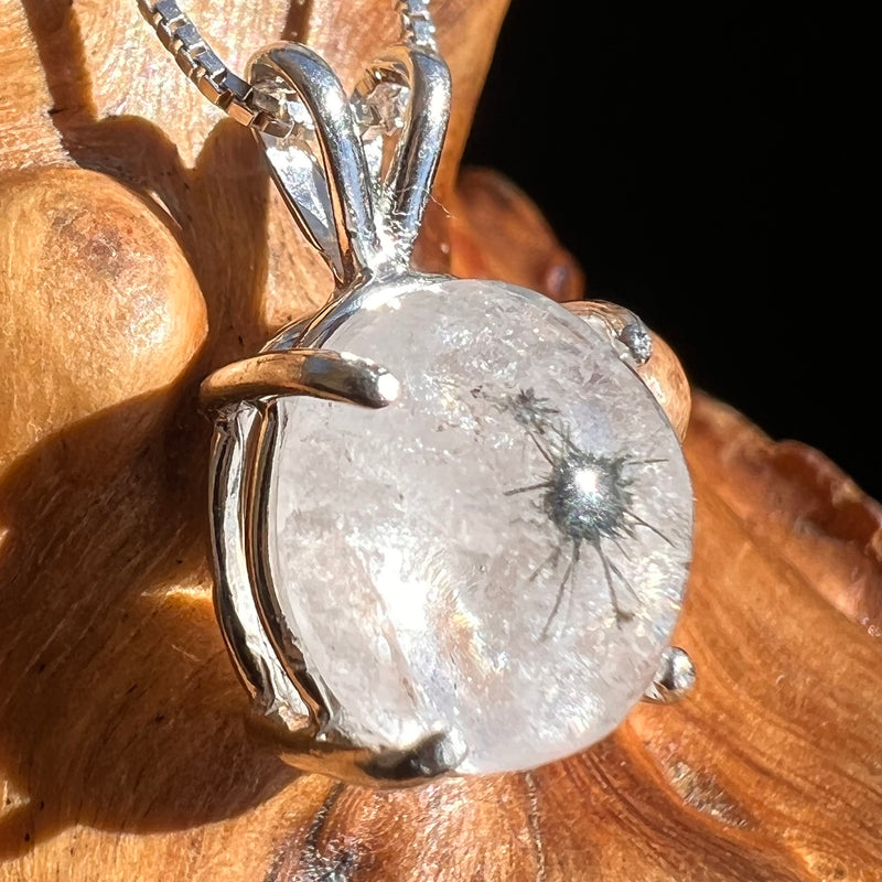 Hollandite Quartz Pendant Sterling Silver #3450-Moldavite Life