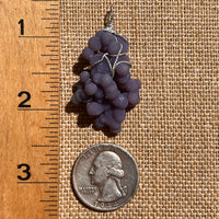 Grape Agate Wire Wrapped Pendant Silver #6146