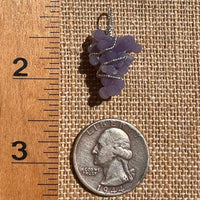 Grape Agate Wire Wrapped Pendant Silver #6164
