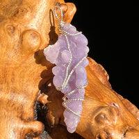 Grape Agate Wire Wrapped Pendant Silver #6171