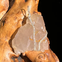 Amphibole Quartz Elestial Wire Pendant Sterling #6202