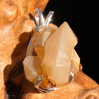 Amphibole Quartz Elestial Pendant Sterling #6211