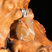 Amphibole Quartz Elestial Pendant Sterling #6213