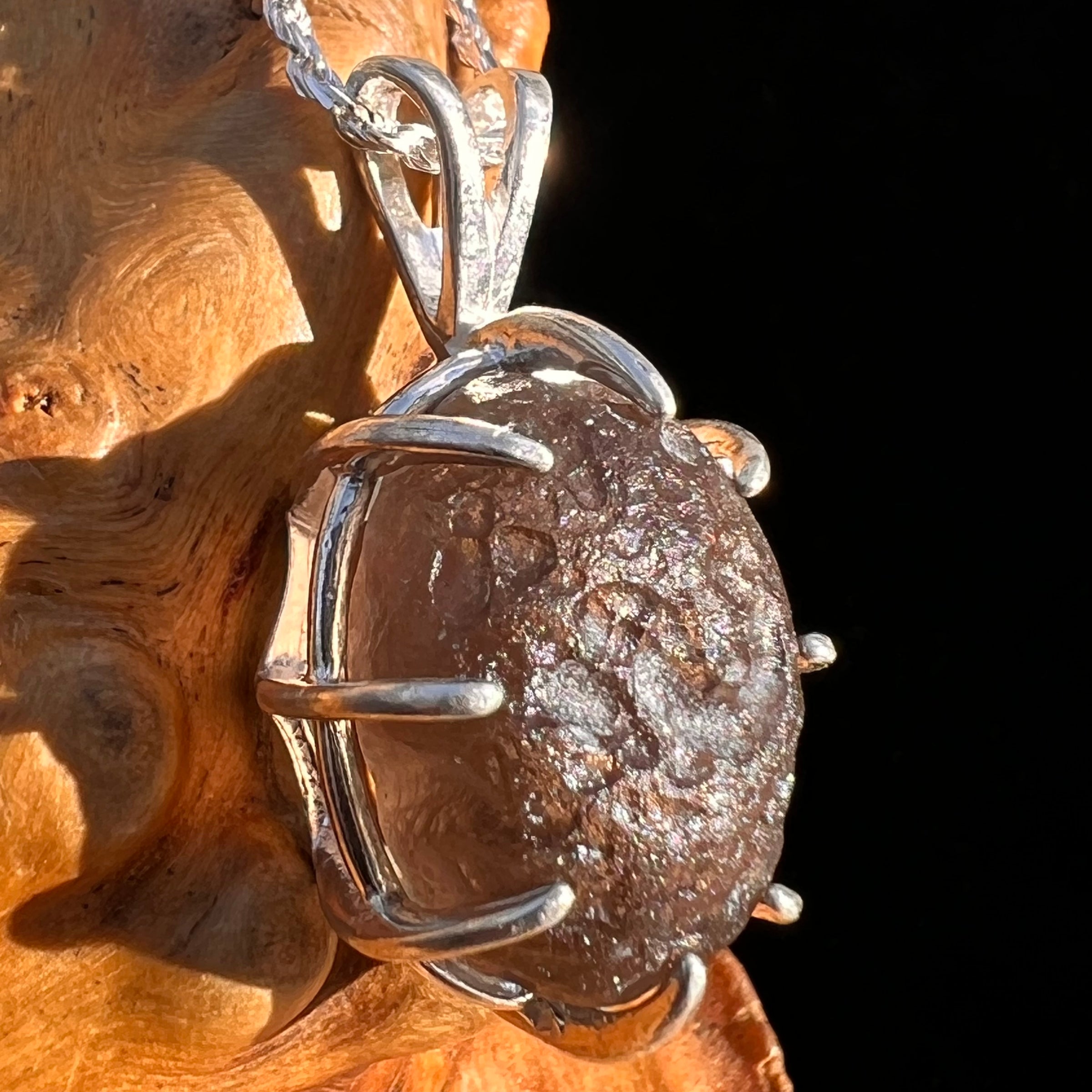 Raw Colombianite Pendant Sterling Silver #7144-Moldavite Life