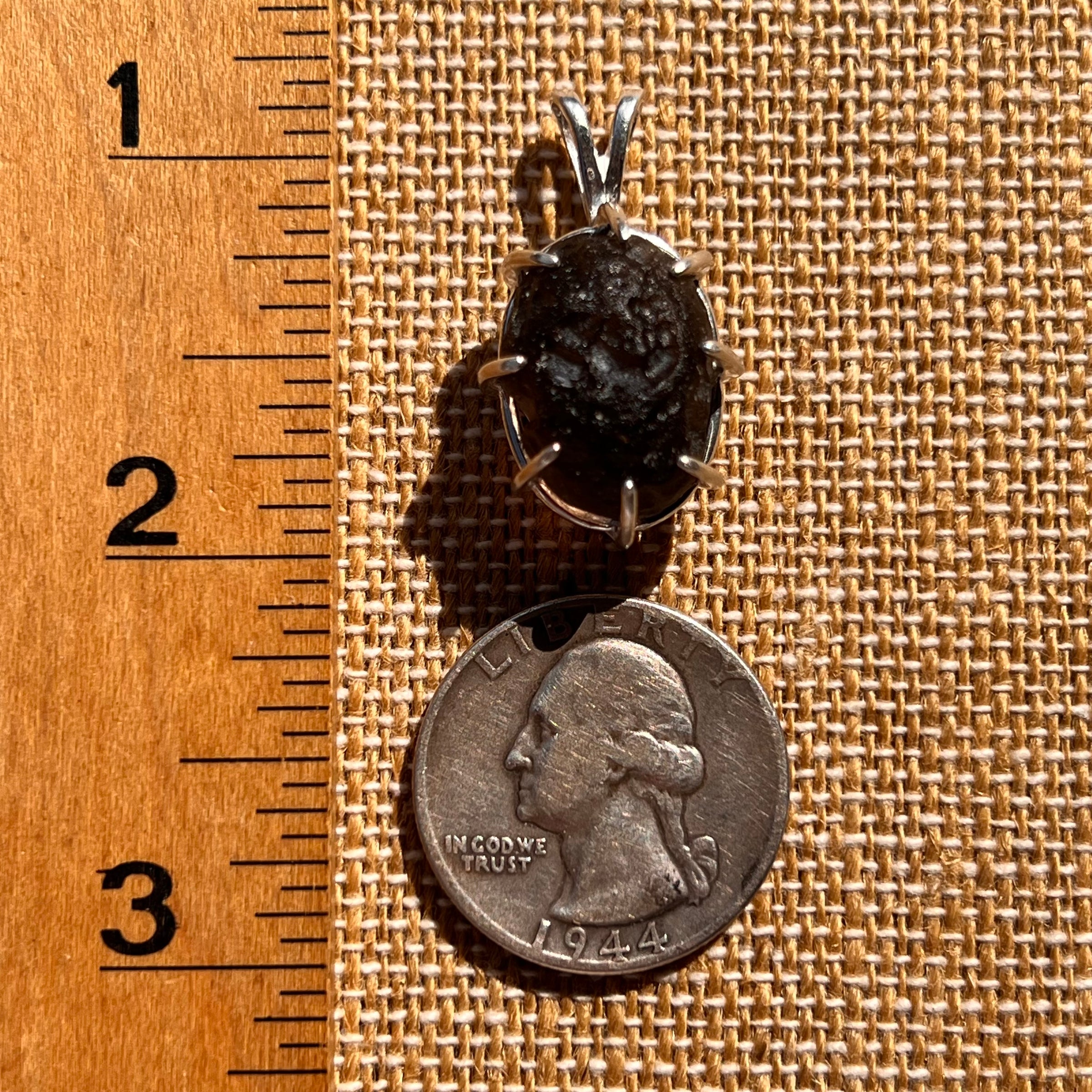 Raw Colombianite Pendant Sterling Silver #7144-Moldavite Life
