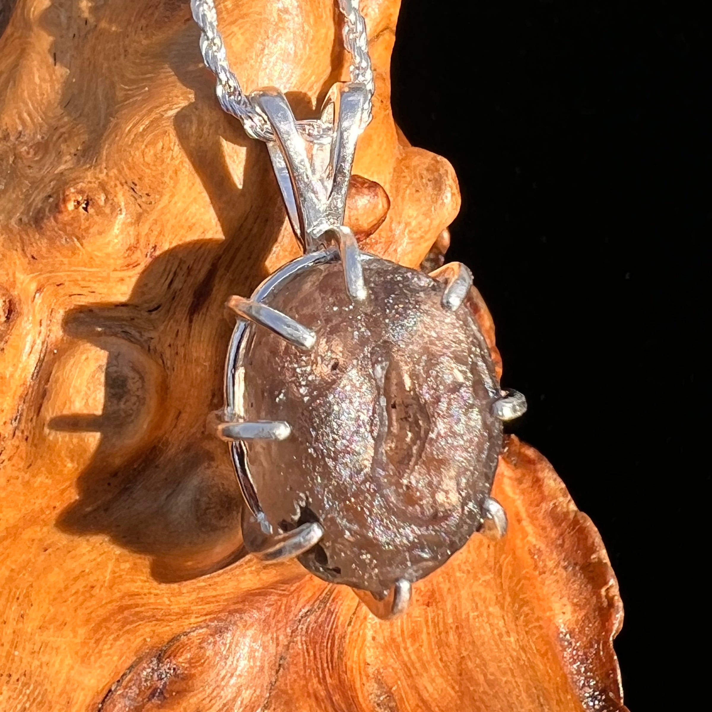 Raw Colombianite Pendant Sterling Silver #7145-Moldavite Life