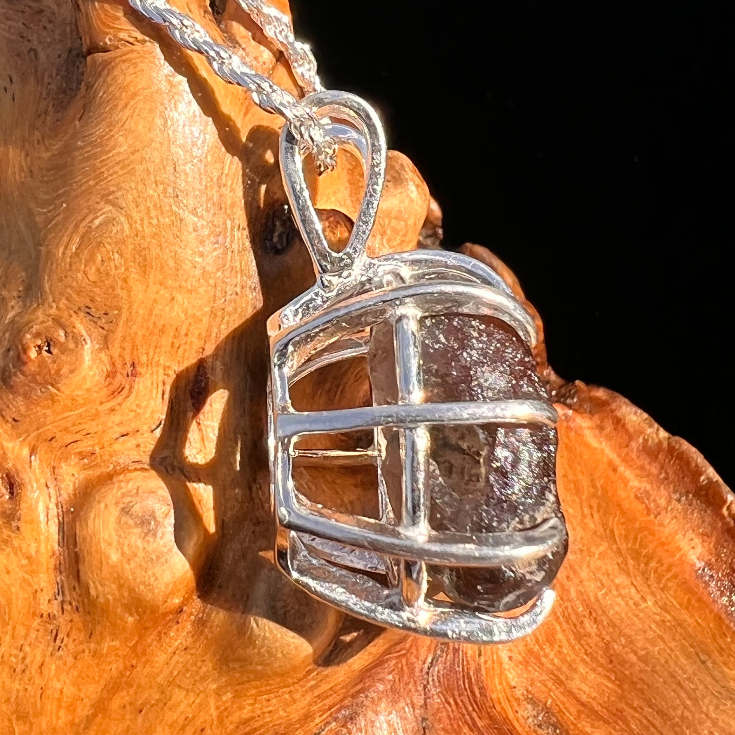 Raw Colombianite Pendant Sterling Silver #7145-Moldavite Life