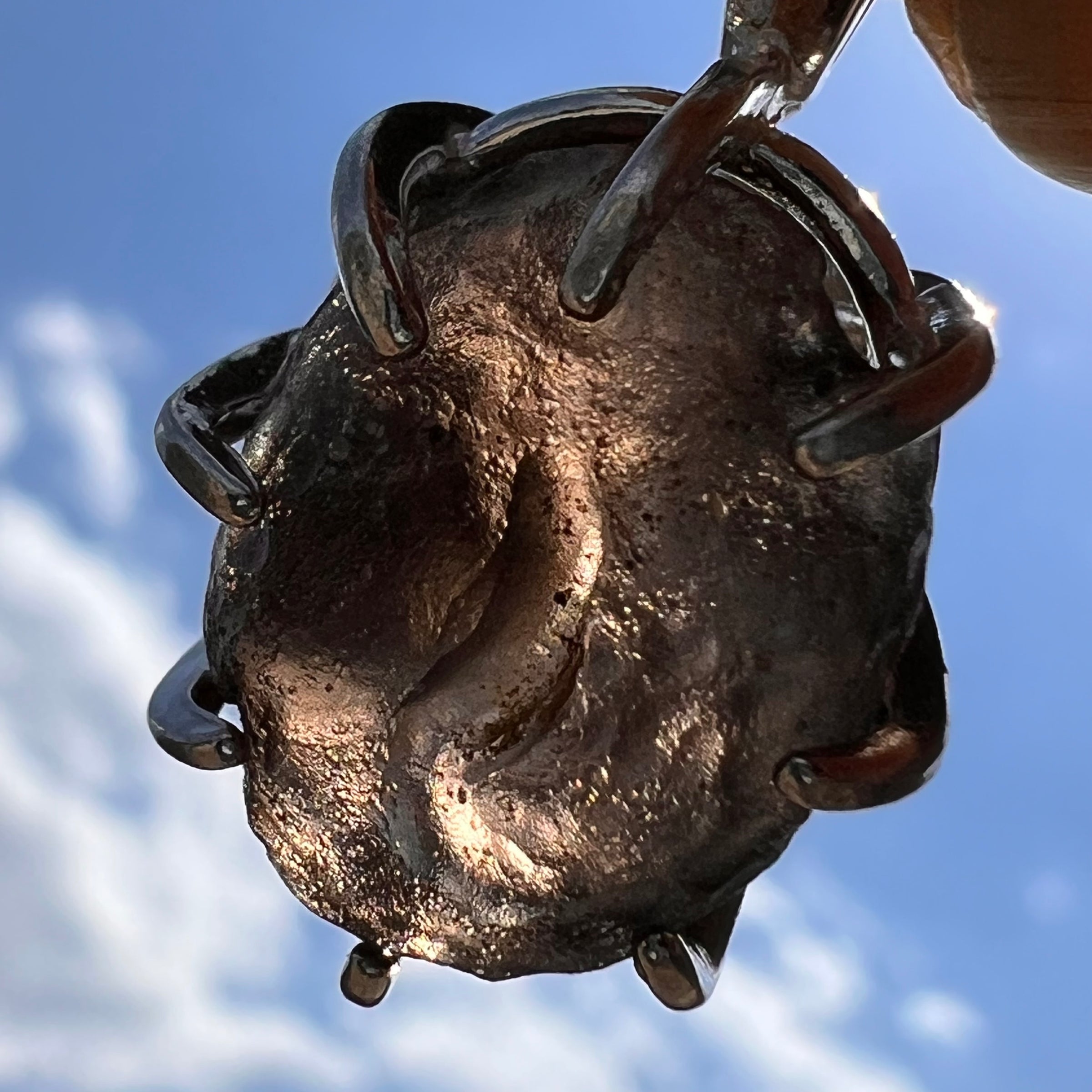 Raw Colombianite Pendant Sterling Silver #7145-Moldavite Life