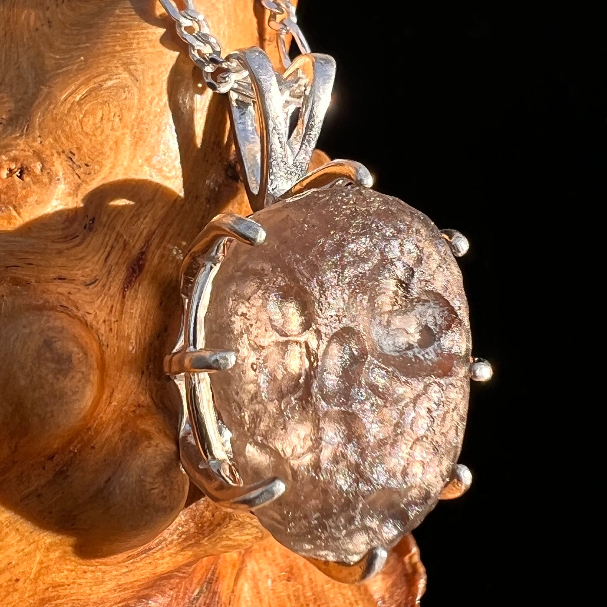Raw Colombianite Pendant Sterling Silver #7146-Moldavite Life