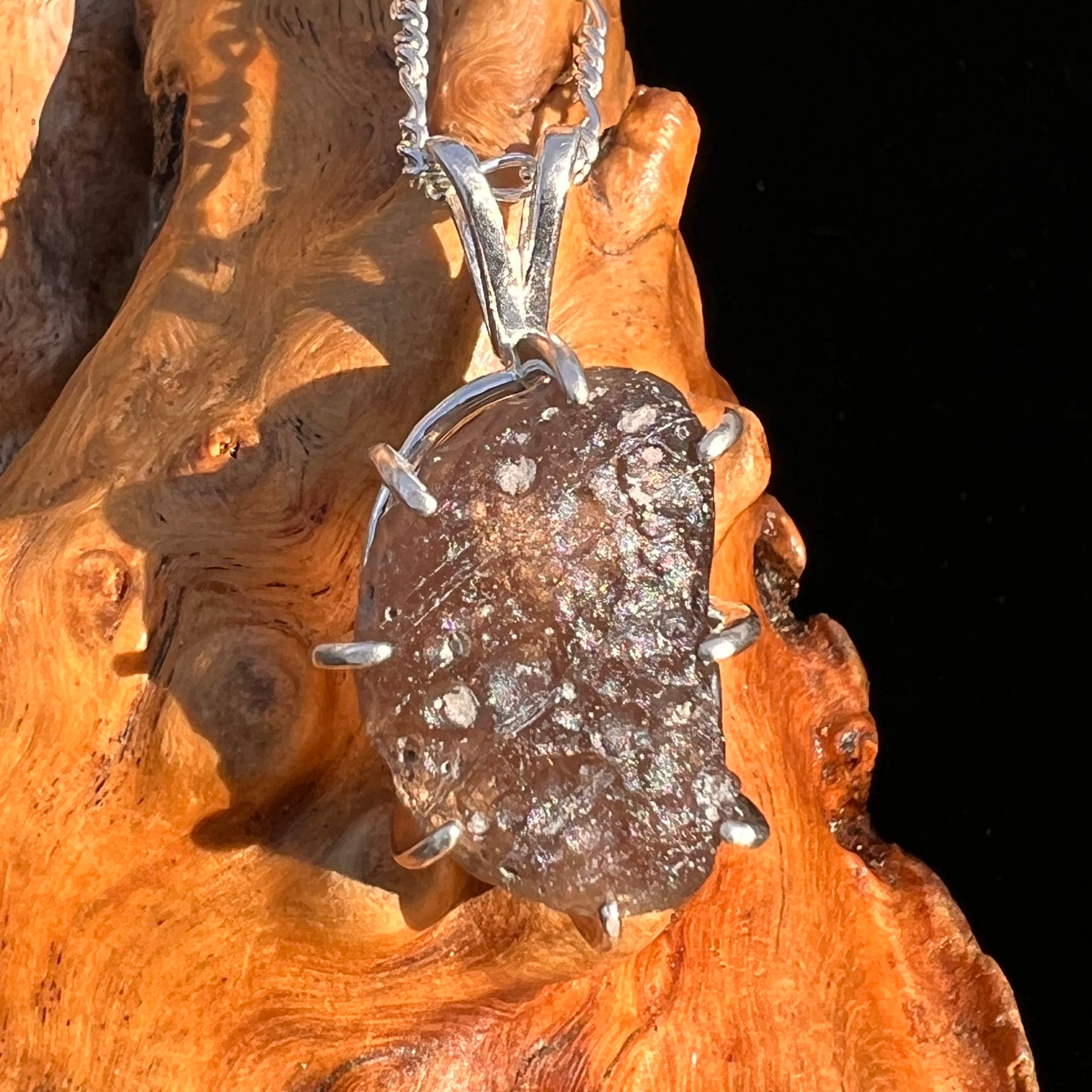 Raw Colombianite Pendant Sterling Silver #7147-Moldavite Life