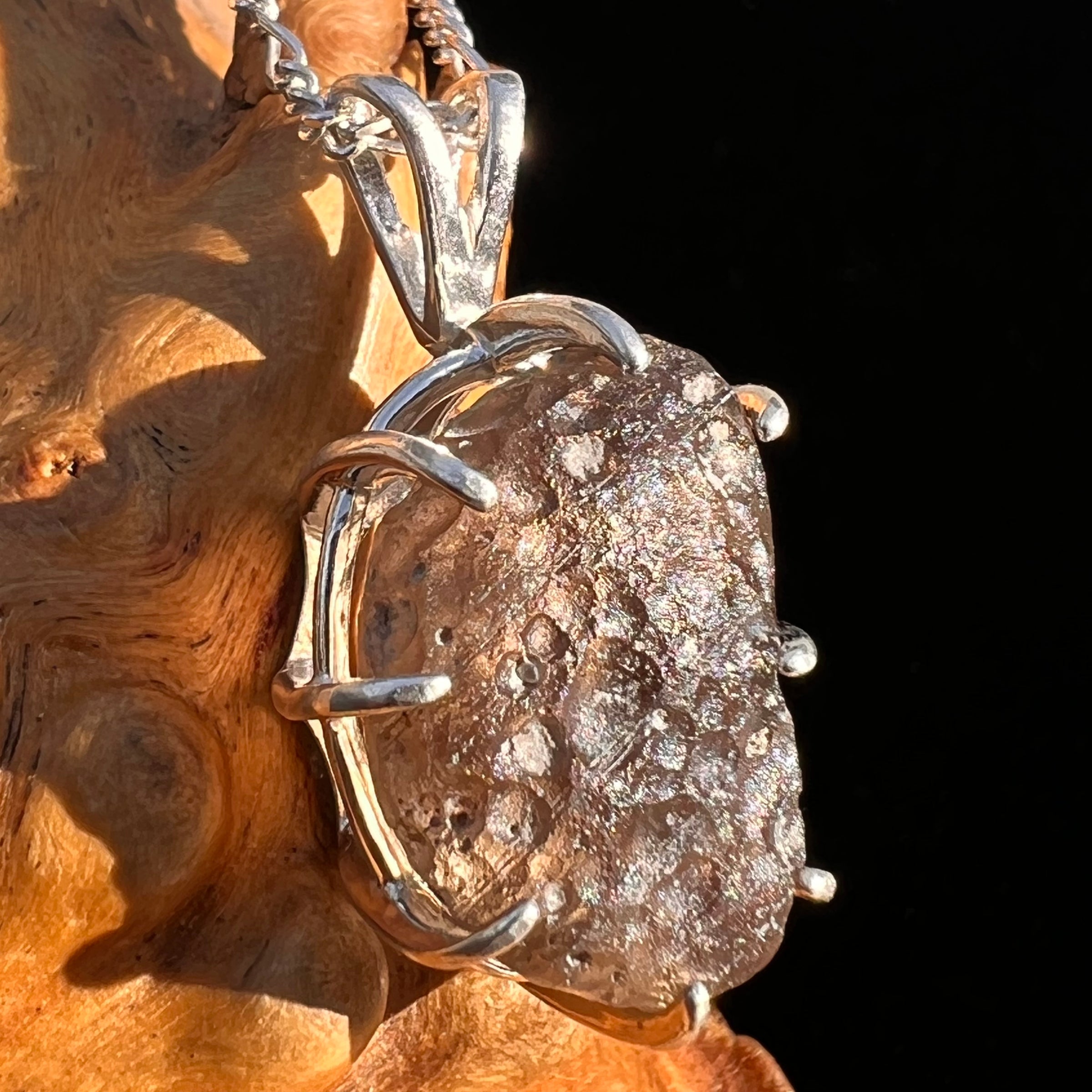 Raw Colombianite Pendant Sterling Silver #7147-Moldavite Life