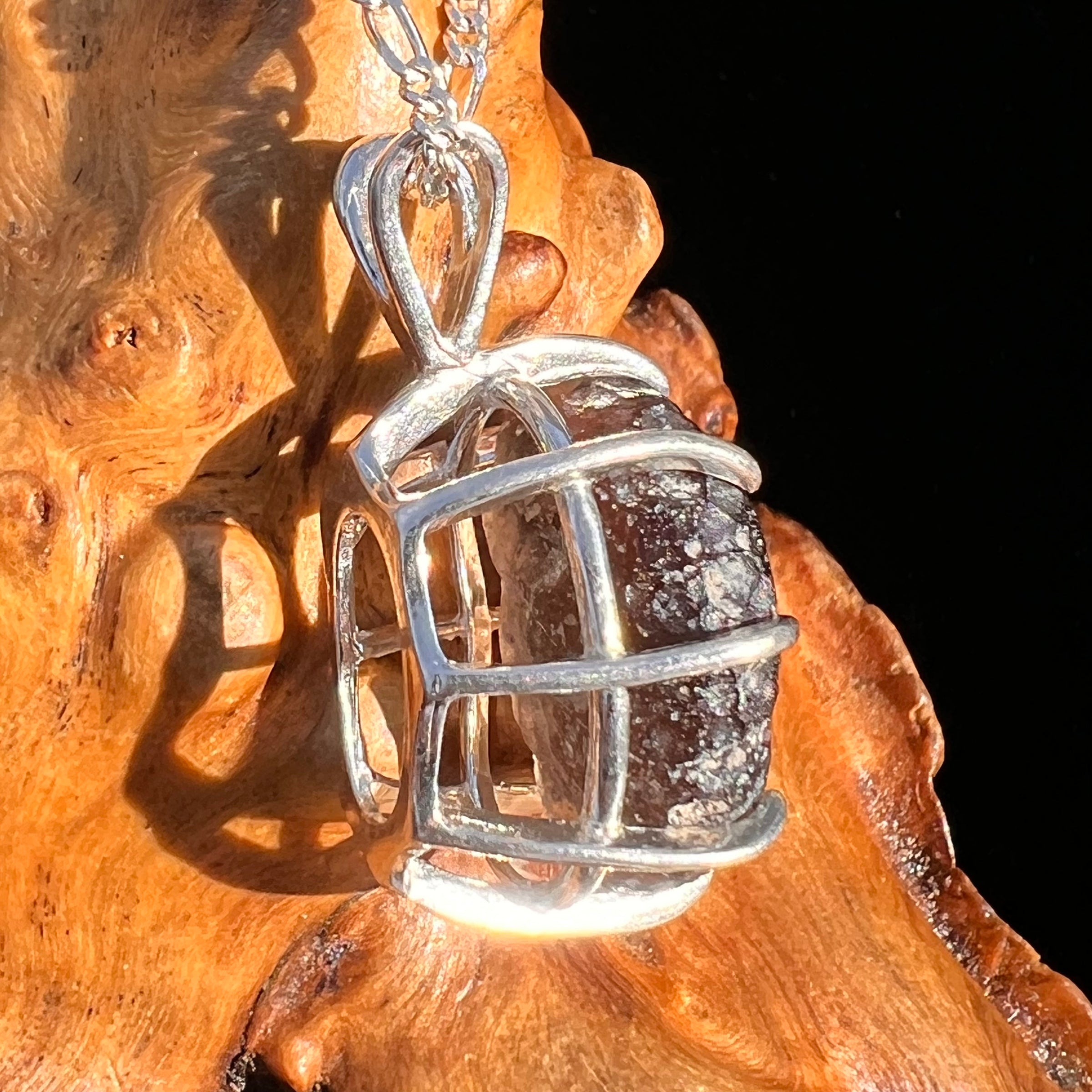 Raw Colombianite Pendant Sterling Silver #7147-Moldavite Life