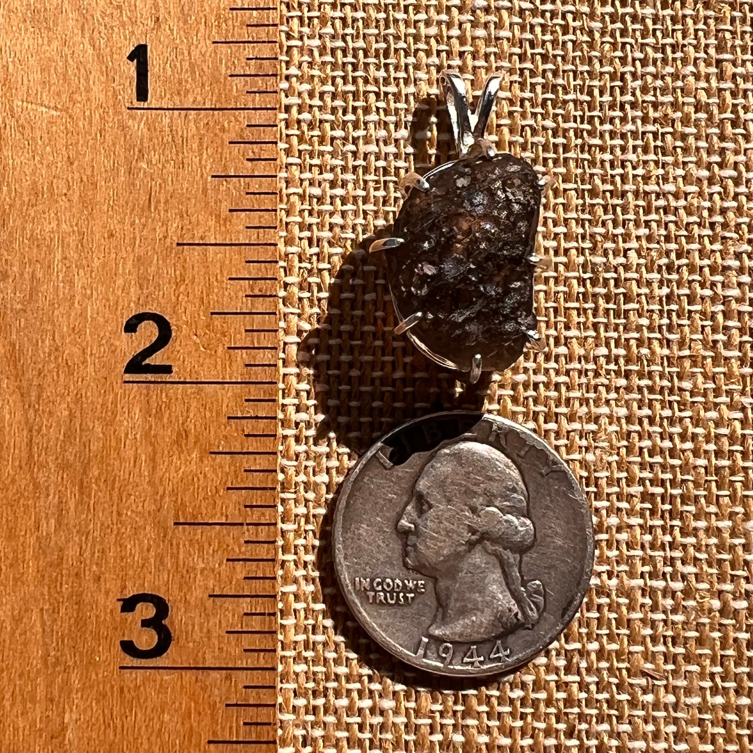 Raw Colombianite Pendant Sterling Silver #7147-Moldavite Life