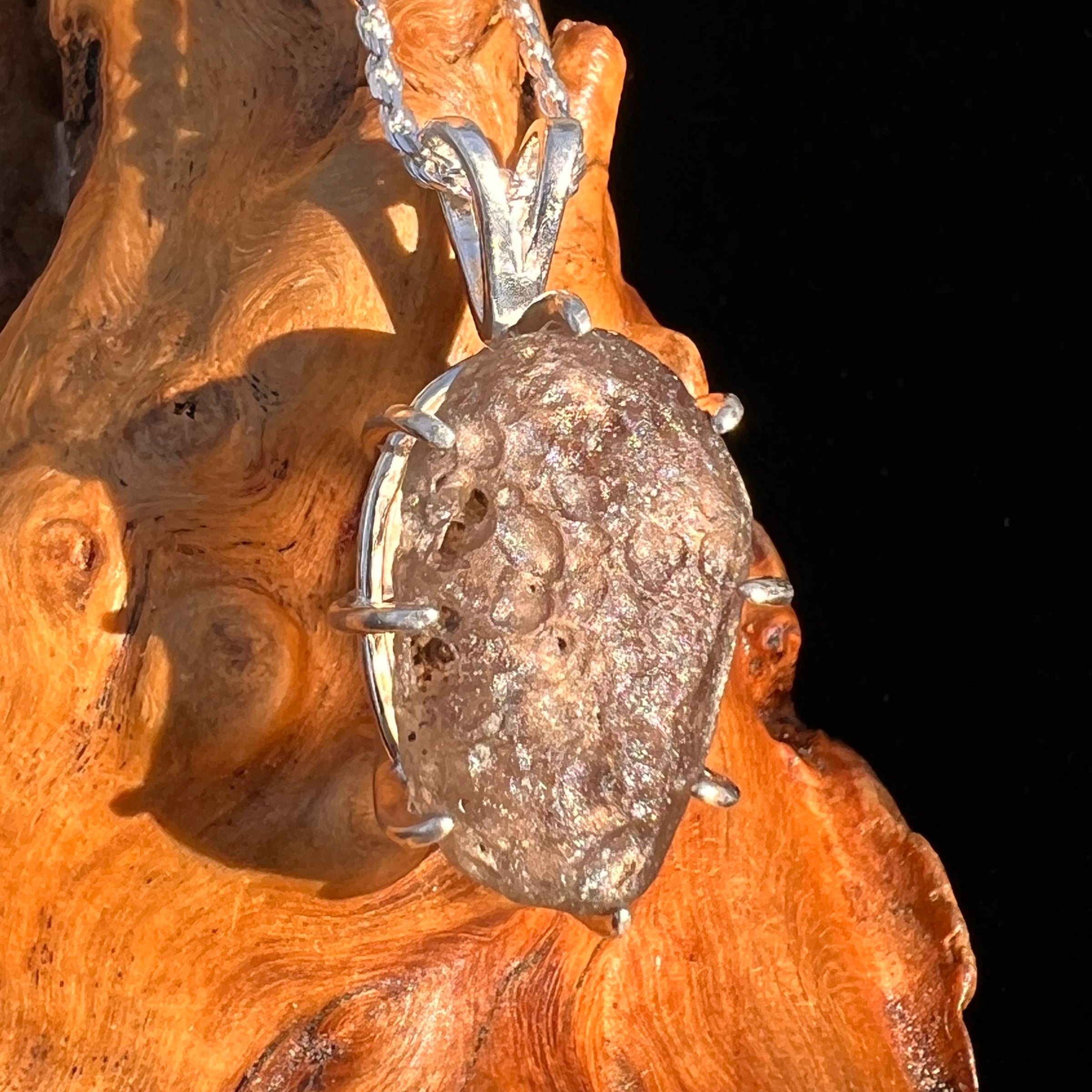 Raw Colombianite Pendant Sterling Silver #7149-Moldavite Life