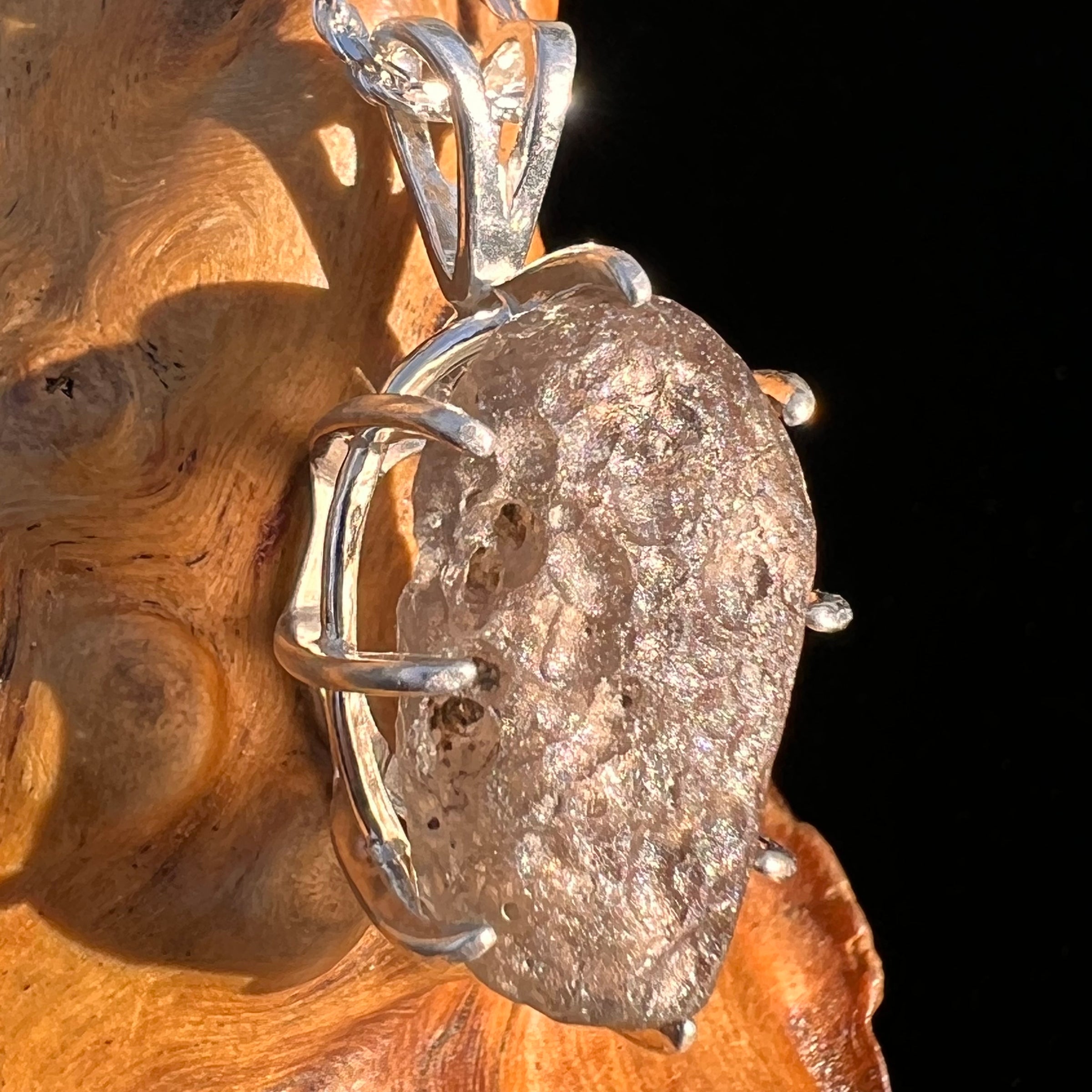 Raw Colombianite Pendant Sterling Silver #7149-Moldavite Life
