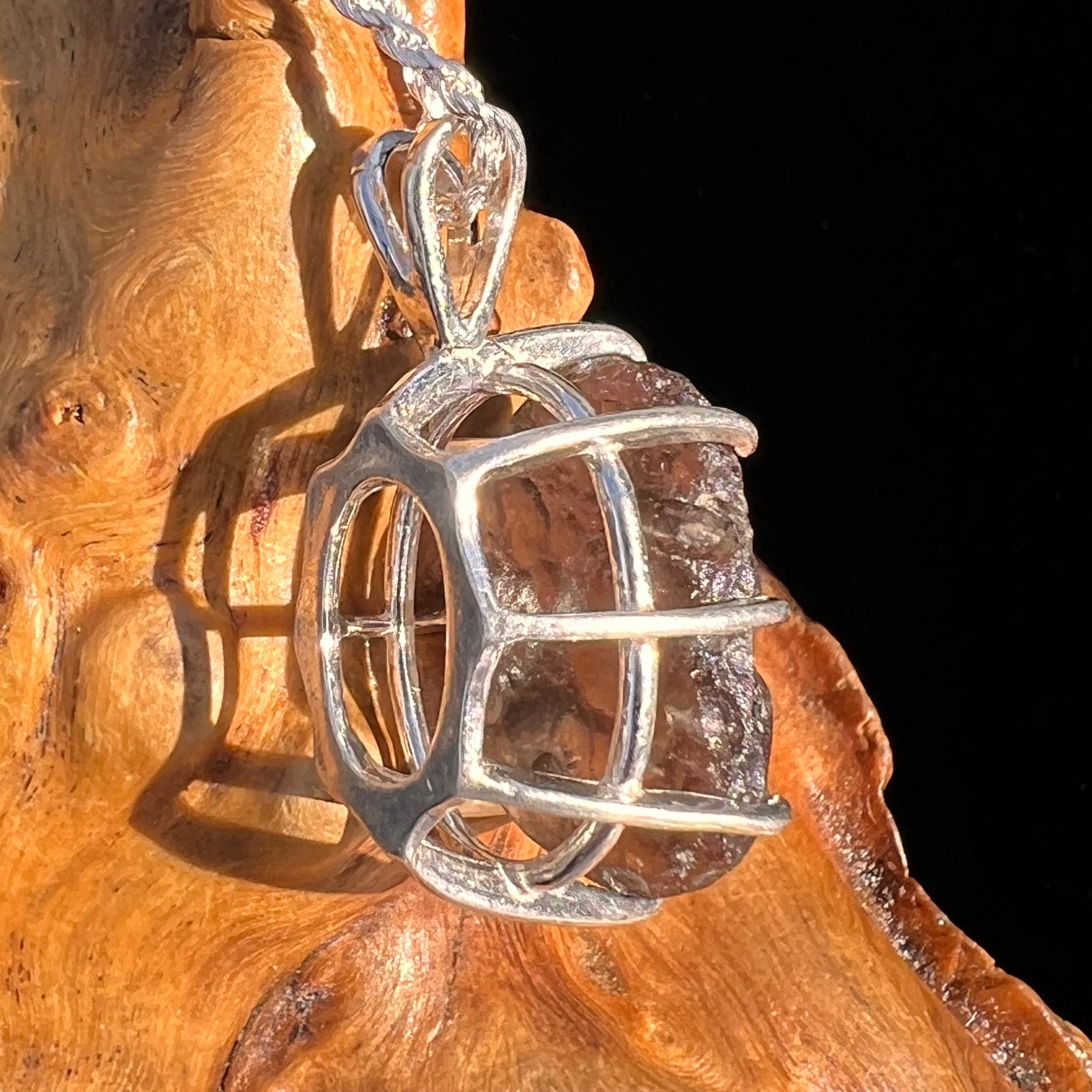 Raw Colombianite Pendant Sterling Silver #7149-Moldavite Life