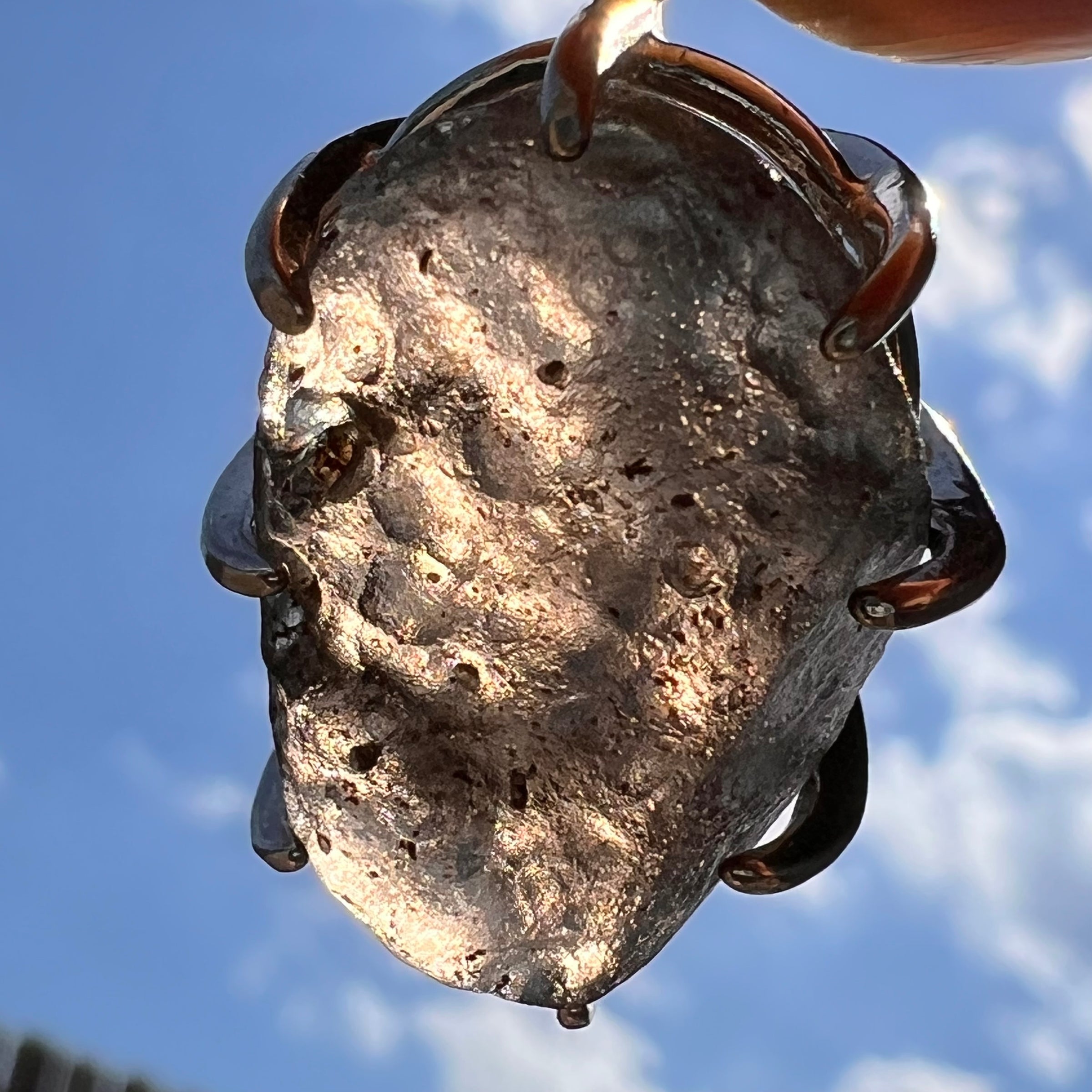 Raw Colombianite Pendant Sterling Silver #7149-Moldavite Life