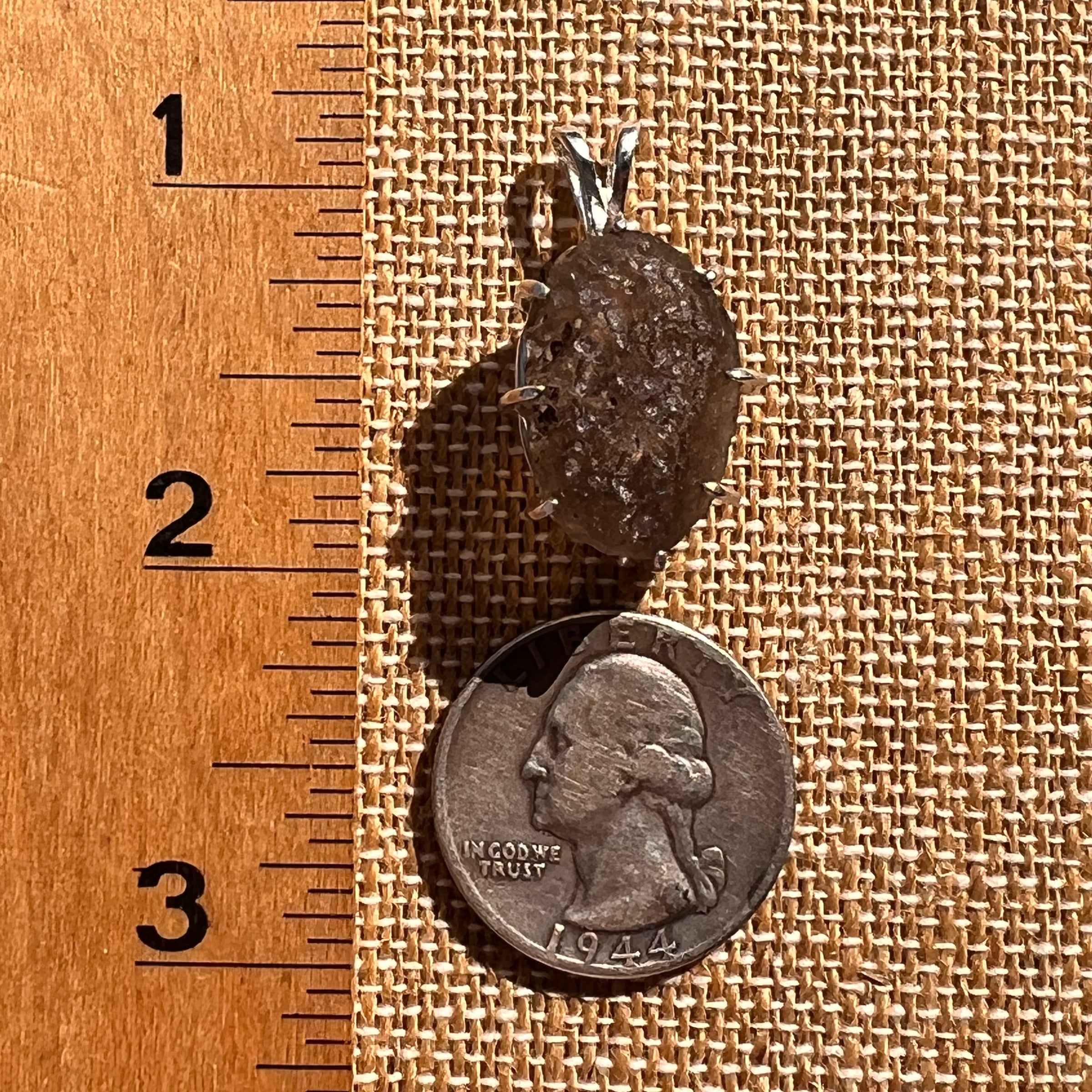 Raw Colombianite Pendant Sterling Silver #7149-Moldavite Life