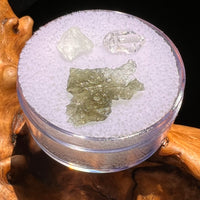 Moldavite, Phenakite, & Herkimer Diamond #55