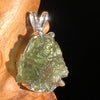 Raw Moldavite Pendant Sterling Silver #6429