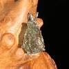 Raw Moldavite Pendant Sterling Silver #6430