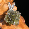 Raw Moldavite Pendant Sterling Silver #6432