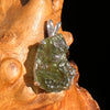 Raw Moldavite Pendant Sterling Silver #6436