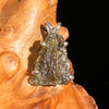 Raw Moldavite Pendant Sterling Silver #6438