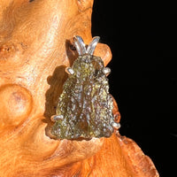 Raw Moldavite Pendant Sterling Silver #6438