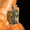 Raw Moldavite Pendant Sterling Silver #6440