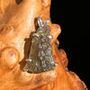 Raw Moldavite Pendant Sterling Silver #6443