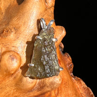 Raw Moldavite Pendant Sterling Silver #6443