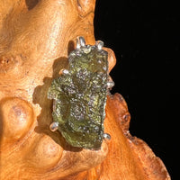 Raw Moldavite Pendant Sterling Silver #6447