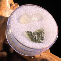 Moldavite, Phenakite, & Herkimer Diamond #60