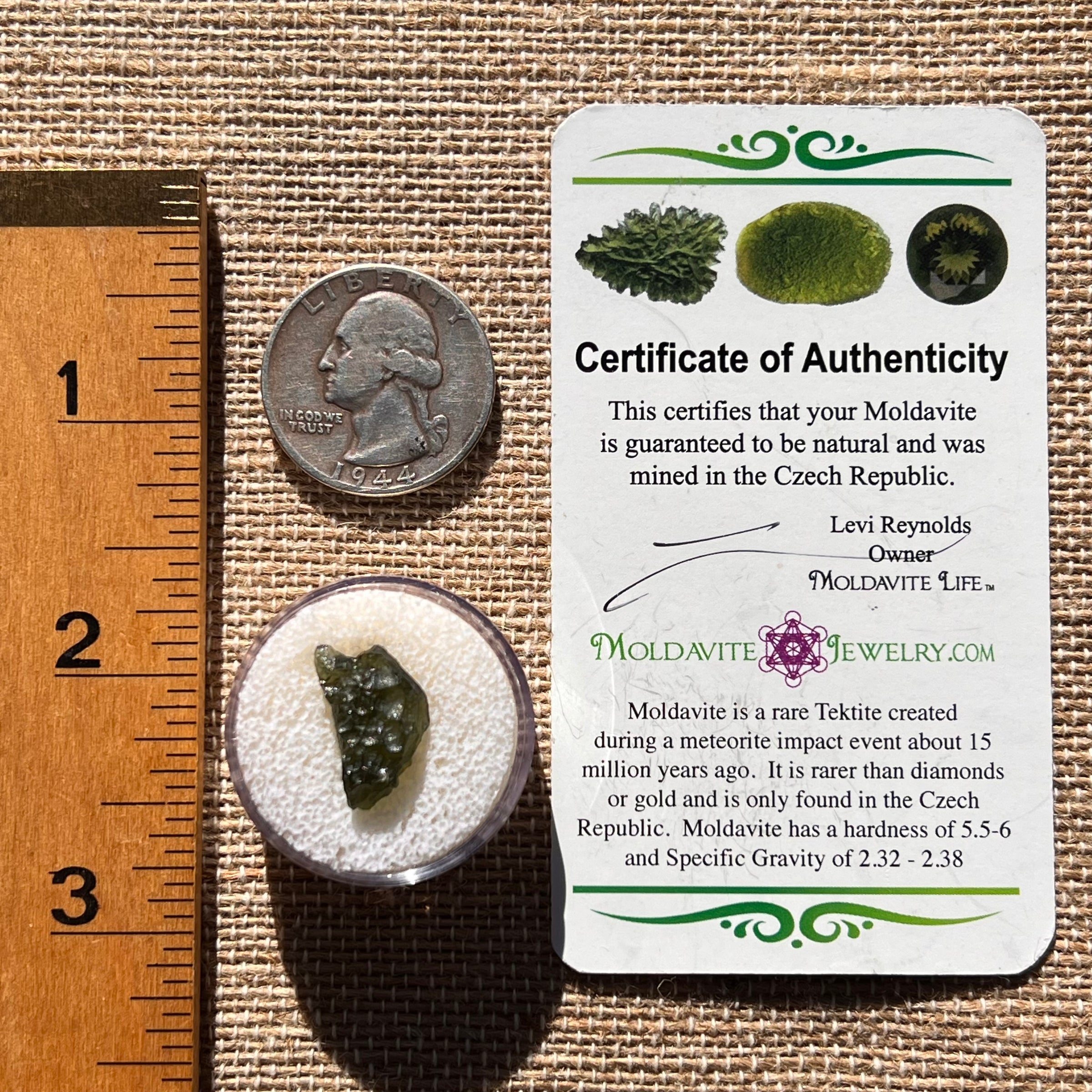 Moldavite 0.9 grams #1985